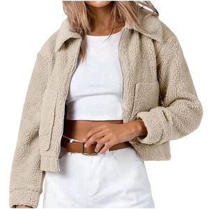 Veste polaire Sherpa d'hiver pour femmes la plus vendue support confortable à glissière facile à porter chaud toile de polyester personnalisée pour dames - Product Image 1