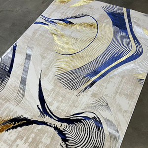 Alfombras Turcas Modernas de Polipropileno Tejidas a Máquina, Alfombras de Yute de Alta Calidad Resistentes a las Manchas, de Pelo Alto, Abstractas, para Dormitorio y Hogar - Product Image 1