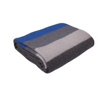 Manta de lana tejida resistente para acampar, de vendedor indio, duradera, elegante, con patrón sólido, ignífuga, portátil, para invierno