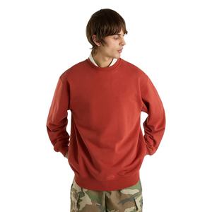 Qualité supérieure 100% coton sweat ras du cou en molleton personnalisé coupe ample taille unisexe manches côtelées logo OEM solide pour hommes - Product Image 1