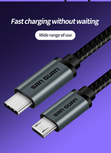 Câble USB de type C à <span class=keywords><strong>micro</strong></span> USB, 1 m, 2 m, câble de charge USB de type C à V8 pour mini ventilateurs, pour ordinateur portable, pour la charge de la <span class=keywords><strong>PS4</strong></span>, directement de l'usine - Product Image 4