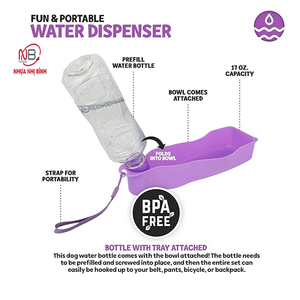 2025 BPA-Free Portable <b>Dog</b> Cat <b>Water</b> <b>Bottle</b> Foldable Plastic Bowl Simple Design Travel Outdoor Use Hot Pet Feeder Automatic - Product Image 5