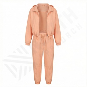 ชุดวอร์มวิ่งผู้หญิงแบบมีฮู้ด ผ้าฝ้ายพิมพ์ลาย ระบายอากาศ แห้งเร็ว สไตล์วินเทจ สองชิ้น สำหรับฤดูหนาว - Product Image 1