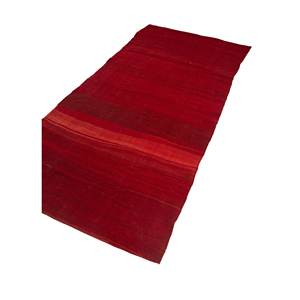 Alfombras Clásicas Nayaab Hechas a Mano de Lana en Rojo y Naranja con Rayas Rectangulares y Tejido Plano para el Hogar, Sala de Estar y Dormitorio-Paem-1066 - Product Image 2