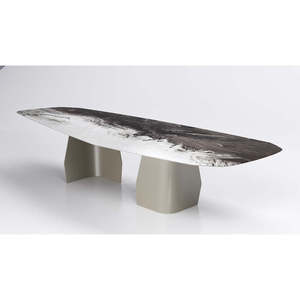Senator Elegant & Modern Dining <b>Table</b> Set Convertible & Extendable Made of Solid Wood Sintered Stone & Marble for House Use - Product Image 2