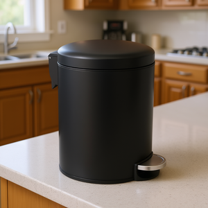 Cubo de basura para cocina negro con pedal, capacidad de 5L, con embrague Art. 12 - Product Image 3