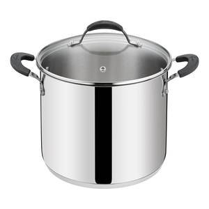 Tempra Polished Chrome 012896020520 Marmite à soupe et à bouillon en acier inoxydable avec couvercle 20 cm pour Lagostina Kitchenware - Product Image 1