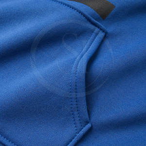 Sweat-shirt à capuche décontracté pour homme, fabriqué au Pakistan, avec logo personnalisé imprimé, bleu uni, technique de lavage, respirant, idéal pour l'hiver - Product Image 5
