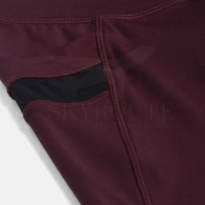 High Quality Women <b>Leggings</b> with Custom Logo Elastic Waist & Solid <b>Pattern</b> Spandex/Nylon Material Price - Product Image 6