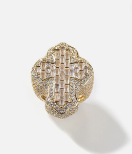 Anillo de Hip Hop Personalizado al por Mayor, Más Vendido, de Plata de Ley 925 con Incrustaciones de Moissanita, Joyería Unisex para Bodas y Fiestas, de la India - Product Image 2