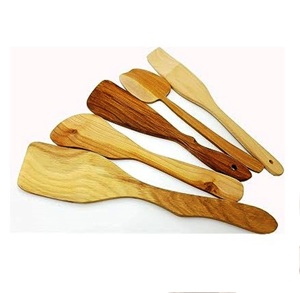 Juego de utensilios de cocina de madera de haya hecho a mano Unique Kitchenwar Servidor de ensalada de madera Juego de 2 - Product Image 1