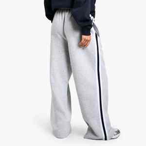 Unique Design Grey Women's Petite <b>Elastic</b> Waist <b>Lace</b> Straight Joggers Terry Fleece Soft Touch Sweatpants - Product Image 6