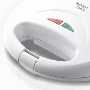 Sandwichiera Grill Tostata Bianca 750W con Piastre 215x125mm (Haeger SM-75G.007A) - Product Image 3