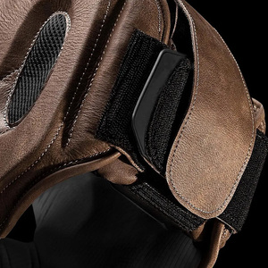 Thai MMA Karate Muay Thai Boxing Kick <b>Training</b> Cowhide Leather Adult Unisex <b>Head</b> Guard HG0047 - Product Image 5