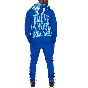 Survêtement personnalisé de haute qualité à imprimé épais Ensemble pantalon de survêtement et sweat à capuche à imprimé Jogger's Puff - Product Image 2