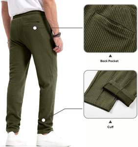 Women's Casual Slim Fit Tapered High-Waisted Breathable Quick-Dry Reversible Yoga <b>Leggings</b> <b>Pockets</b> Lightweight Stretch Ribbed - Product Image 1