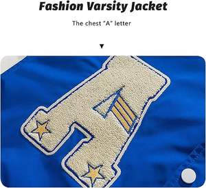 แจ็กเก็ตเลตเตอร์แมนสำหรับผู้ชายเสื้อกันหนาวแบบสตรีทมีฮู้ด OEM ใหม่เสื้อแจ็กเก็ตมีลายโลโก้ XL - Product Image 4