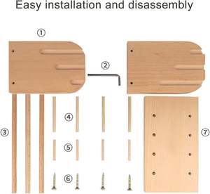 Fil filature en bois, porte-fil/porte-fil multifonctionnel avec 11 broches verticales-pour la couture, le courtepointe, la broderie, - Product Image 4