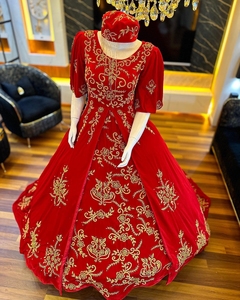 Robe de fête et de mariage afghan en velours afghan fait à la main traditionnel brodé pour femmes robe tribale taille personnalisée robes pour femmes à vendre 109 - Product Image 5