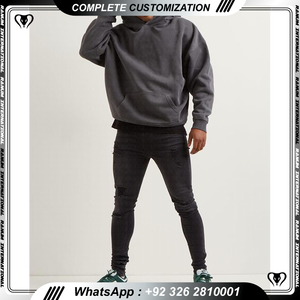 Vêtements de sport décontractés 100% coton Logo personnalisé pull 100% coton à capuche lourd pour hommes - Product Image 4