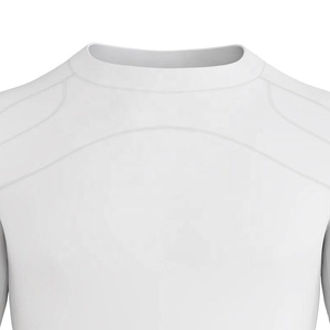 Prêt à l'emploi : T-shirt de compression pour homme à manches courtes, blanc, pour la course et la gym, protection anti-irritation – Fournisseurs - Product Image 3