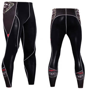 กางเกงไนลอนรัดรูปยาวถึงเข่าพิมพ์ดิจิตอลกางเกงออกกำลังกาย Jiu Jitsu กิโมโนยางยืดกางเกง MMA แรชการ์ดหุ้มขาของผู้ชาย - Product Image 3