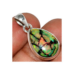 Venta al por mayor 925 colgante de hematita de plata esterlina con ajuste de bisel mejor precio de venta - Product Image 3