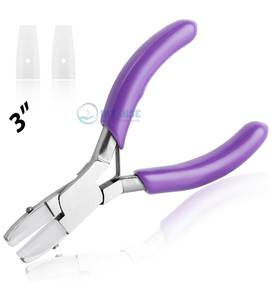 Alicates de mandíbula de nailon con logotipo personalizado OEM, herramientas de fabricación de joyas de mandíbula plana doble, acero inoxidable para dar forma al alambre y uso al por mayor - Product Image 1