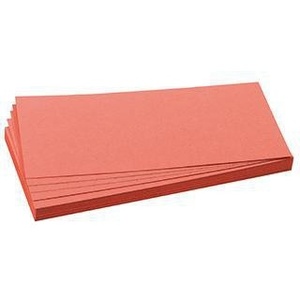 Tarjetas de moderación de papel reciclado rojo de 130 g/m², 20.5x9.5 cm, 500 unidades/paquete, marca FRANKEN - Product Image 1