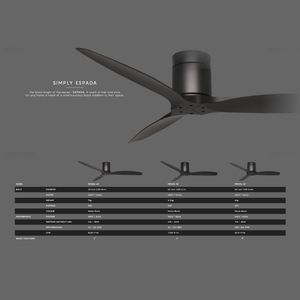 Espada Smart <strong>LED</strong> <strong>Ceiling</strong> <strong>Fan</strong> with Eye Protection Lighting Redefines Cooling Efficiency with <strong>Remote</strong> <strong>Control</strong> and Acrylic Body - Product Image 2