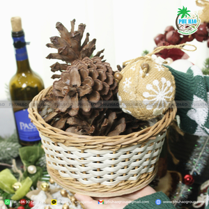 Handcrafted Rustic RATTAN BREAD STORAGE <b>BASKET</b> Wicker <b>Basket</b> with Wooden Base <b>Displaying</b>, Serving, and Storing Bread - Product Image 6