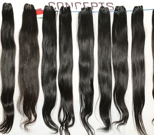 100% Vierge Noir Temple Extensions de Cheveux Humains Lâche Vague Profonde Style Indien Pas Cher Traitement Crépus Droit Long Aucun Bundles - Product Image 2