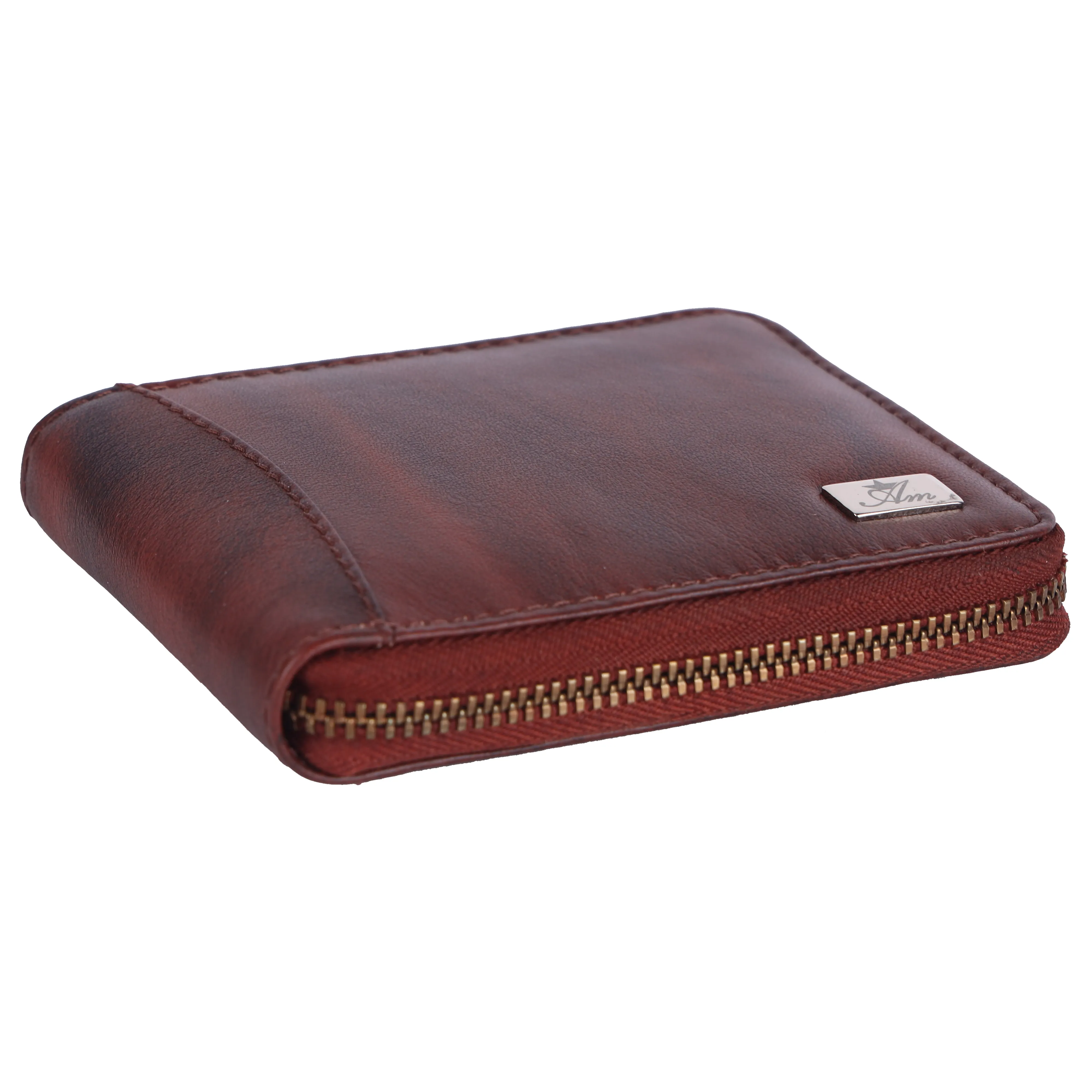 AM Leather Men's Genuine Leather Wallet Top Quality Luxury Wholesale Wallet Purses Fashion Wristlets Wallets For Men's
