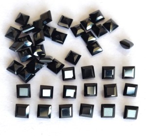 Natural Black Spinel Square 12mm Cut Faceted - Loose Black Spinel Loose Gemstone Top Quality - Product Image 5