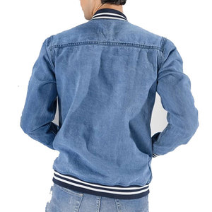 เสื้อแจ็คเก็ตเดนิมผ้าแคนวาสแบบ OEM คุณภาพสูง สไตล์สตรีทลำลองสำหรับผู้ชาย พร้อมโลโก้ด้านหน้า - Product Image 2