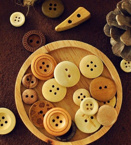 Eco-Friendly <b>Wood</b> <b>Buttons</b>-2-Hole Design for Knitting, Costumes & Handmade Items | VIET FARGIMEX - Product Image 1