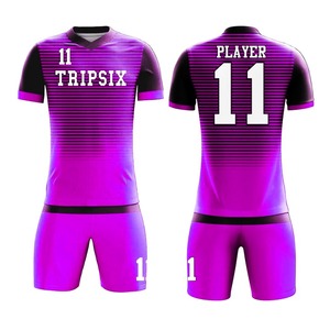 Kit de uniforme de fútbol para adultos de estilo superior personalizado, camiseta de fútbol de poliéster con nombre de equipo e impresión de logotipo, nueva ropa de fútbol - Product Image 4