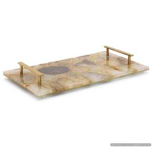 Plateau alimentaire en métal et marbre de qualité supérieure décoration de table d'hôtel et de restaurant plateaux et plateaux de service au meilleur prix - Product Image 6