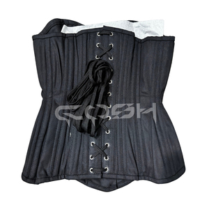 Corset de maintien de la taille à armatures en spirale, sur mesure, en coton noir, à porter au-dessus du buste, fournisseurs et exportateurs du Pakistan - Product Image 4