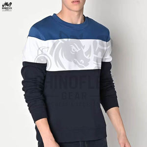 Vente en gros Sweat-shirt ras du cou personnalisé uni Basics Sweat-shirt en coton mélangé Sweat-shirt unisexe en polaire vierge pour hommes - Product Image 5