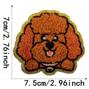 Patchs en chenille brodés personnalisés 2026, animaux, 3D, à repasser, prix bas, patchs en feutre à paillettes pour vêtements, logo - Product Image 4