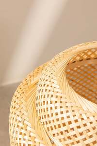 Lámpara colgante de bambú redonda Simple moderna, lámparas de mesa para pasillo, lámparas colgantes de cristal de círculo naranja para el hogar, comedor, dormitorio de Hotel - Product Image 4