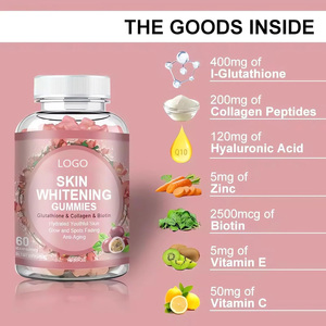 Hete Verkoop Huid Glutathion Collageen Biotine Whitening Glutathion Gehydrateerde Vrouwen Huid Gezondheid Gummies Voor De Gezondheid - Product Image 3