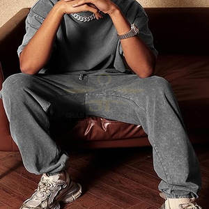 Vente en ligne Meilleures ventes Pantalons de survêtement délavés à l'acide Pantalons de survêtement respirants et confortables Vente en gros - Product Image 3