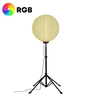 Tour d'éclairage gonflable portable RGB 100W 200W 300W LED Ballons Lampe de travail avec trépied pour chantier de construction Camping d'urgence