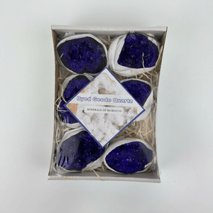 Juego de Geodas de Cuarzo Teñidas al por Mayor en Colores Rosa, Azul y Verde, Artesanía Mineral de Marruecos para Decoración del Hogar - Product Image 2