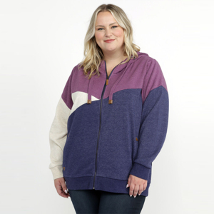 Sudadera con capucha de bloque de color PARA MUJER: cremallera moderna y cómoda con diseño de color atrevido, perfecta para ropa informal, capas - Product Image 4