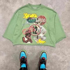 Cropped Boxy T Shirt Men Heavyweight Oversized Blank Boxy Cropped T Shirt Men - Product Image 5