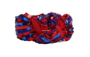 Dernière tendance Mardi Gras Seed perlé embelli bandeau Design Unique noué bandeau accessoire - Product Image 2