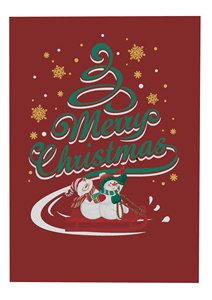 การ์ดอวยพรแบบป๊อปอัพ3D คริสต์มาสกระดาษตกแต่งฉากเลื่อนได้พิมพ์ออฟเซ็ตขนาด127x178มม. ตามสั่ง - Product Image 5